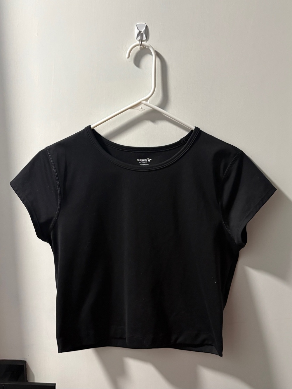 Old Navy Black Women's Cropped Tee - Crew Neck